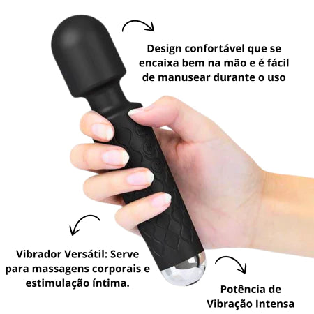 Vibrador Feminino E Massageador Estimulador de Clitóris Recarregável Varinha Mágica