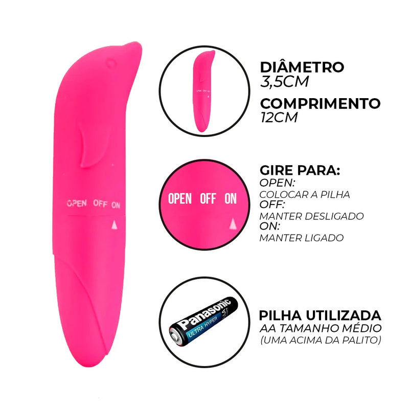 Kit Sex Shop Vibrador Golfinho + Vibro Bullet+Personal Vibrador Feminino + Plug Anal+Egg Masturbador